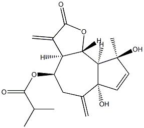 2-Methylpropanoic acid (3aR)-2,3,3aβ,4,5,6,6a,9,9aβ,9bα-decahydro-6aβ,9α-dihydroxy-9β-methyl-3,6-bis(methylene)-2-oxoazuleno[4,5-b]furan-4α-yl ester