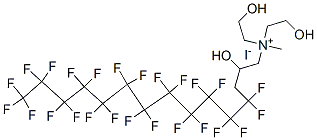 bis(2-hydroxyethyl)methyl(4,4,5,5,6,6,7,7,8,8,9,9,10,10,11,11,12,12,13,13,14,14,15,15,15-pentacosafluoro-2-hydroxypentadecyl)ammonium iodide