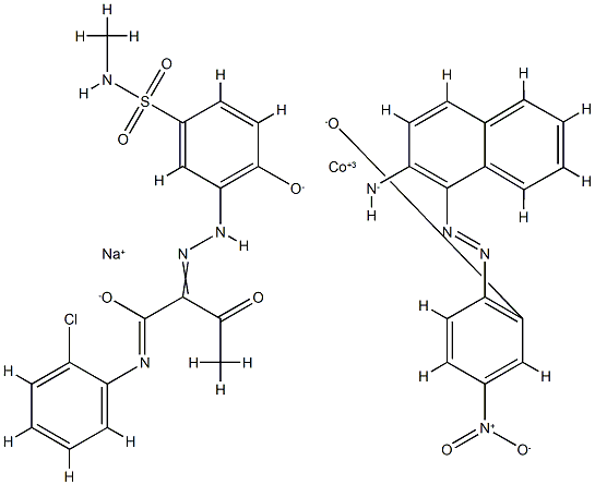 [2-[(2-氨基-1-萘基)偶氮]-5-硝基苯酚根合][N-(氯苯基)-2-[[2-羟基-5-[(甲基-氨基)磺酰基]苯基]偶氮]-3-氧代丁酰胺合]-钴酸钠
