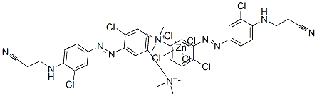 bis[4-chloro-3-[[3-chloro-4-[(2-cyanoethyl)amino]phenyl]azo]-N,N,N-trimethylanilinium] tetrachlorozincate