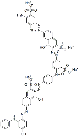 2-Naphthalenesulfonic acid, 6-[(2,4-diamino-5-sulfophenyl)azo]-4-hydroxy-3-[[4-[[4-[[1-hydroxy-7-[[4-hydroxy-2-[(2-methylphenyl)amino]phenyl]azo]-3-sulfo-2-naphthalenyl]azo]phenyl]amino]-3-sulfophenyl]azo]-, tetrasodium salt