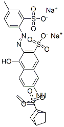 disodium 4-hydroxy-3-[(4-methyl-2-sulphonatophenyl)azo]-7-[[[6-(vinylsulphonyl)bicyclo[2.2.1]hept-2-yl]carbonyl]amino]naphthalene-2-sulphonate