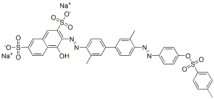 3-[[3,3'-dimethyl-4'-[[4-[[(p-tolyl)sulphonyl]oxy]phenyl]azo][1,1'-biphenyl]-4-yl]azo]-4-hydroxynaphthalene-2,7-disulphonic acid, sodium salt