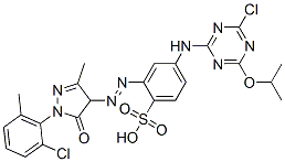 4-[[4-chloro-6-isopropoxy-1,3,5-triazin-2-yl]amino]-2-[[1-(2-chloro-6-methylphenyl)-4,5-dihydro-3-methyl-5-oxo-1H-pyrazol-4-yl]azo]benzenesulphonic acid
