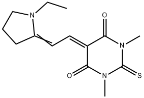5-[(1-ethylpyrrolidin-2-ylidene)ethylidene]dihydro-1,3-dimethyl-2-thioxo-1H,5H-pyrimidine-4,6-dione