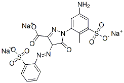 trisodium 1-(5-amino-2-methyl-3-sulphonatophenyl)-4,5-dihydro-5-oxo-4-[(2-sulphonatophenyl)azo]-1H-pyrazole-3-carboxylate