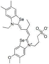 2-[2-[(3-ethyl-5,6-dimethyl-3H-benzoselenazol-2-ylidene)methyl]but-1-enyl]-6-methoxy-5-methyl-3-(3-sulphonatopropyl)benzoselenazolium