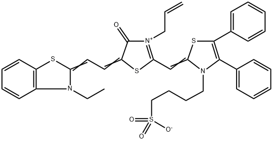 3-allyl-2-[[4,5-diphenyl-3-(4-sulphonatobutyl)thiazol-2(3H)-ylidene]methyl]-5-[(3-ethylbenzothiazol-2(3H)-ylidene)ethylidene]-4-oxothiazolium