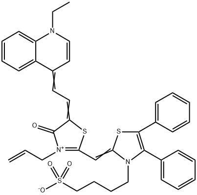 3-allyl-2-[[4,5-diphenyl-3-(4-sulphonatobutyl)thiazol-2(3H)-ylidene]methyl]-5-[(1-ethylquinolin-4(1H)-ylidene)ethylidene]-4-oxothiazolium