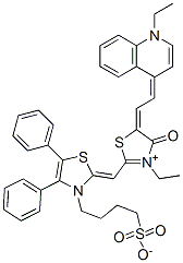 2-[[4,5-diphenyl-3-(4-sulphonatobutyl)thiazol-2(3H)-ylidene]methyl]-3-ethyl-5-[(1-ethylquinolin-4(1H)-ylidene)ethylidene]-4-oxothiazolium