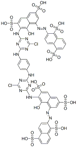 2,2'-[1,4-phenylenebis[imino(6-chloro-1,3,5-triazine-4,2-diyl)imino(8-hydroxy-3,6-disulphonaphthalene-1,7-diyl)azo]]bisnaphthalene-1,5-disulphonic acid