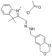 2-[(4H-1,3-benzodioxin-6-ylmethylhydrazono)methyl]-1,3,3-trimethyl-3H-indolium acetate