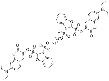 disodium 2-[7-(diethylamino)-2-oxo-2H-1-benzopyran-3-yl]benzoxazoledisulphonate