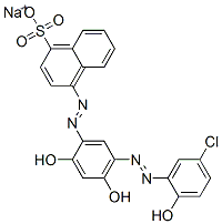 4-[[5-[(5-chloro-2-hydroxyphenyl)azo]-2,4-dihydroxyphenyl]azo]naphthalene-1-sulphonic acid, sodium salt