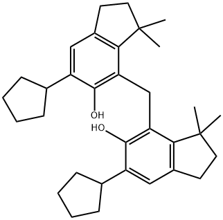 4,4'-methylenebis[6-cyclopentyl-3,3-dimethylindan-5-ol]