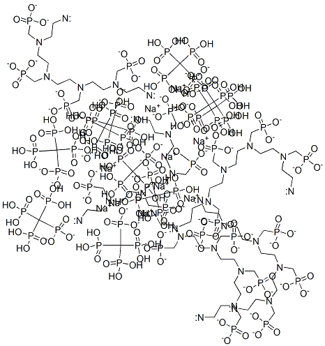 decasodium hexahydrogen [ethane-1,2-diylbis[[(phosphonatomethyl)imino]ethane-2,1-diyl[(phosphonatomethyl)imino]ethane-2,1-diylnitrilobis(methylene)]]tetrakisphosphonate
