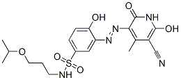 3-[(5-cyano-1,2-dihydro-6-hydroxy-4-methyl-2-oxo-3-pyridyl)azo]-4-hydroxy-N-[3-(1-methylethoxy)propyl]benzenesulphonamide