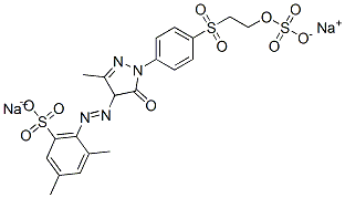 4-[[4,5-dihydro-3-methyl-5-oxo-1-[4-[[2-(sulphooxy)ethyl]sulphonyl]phenyl]-1H-pyrazol-4-yl]azo]-m-xylene-5-sulphonic acid, sodium salt