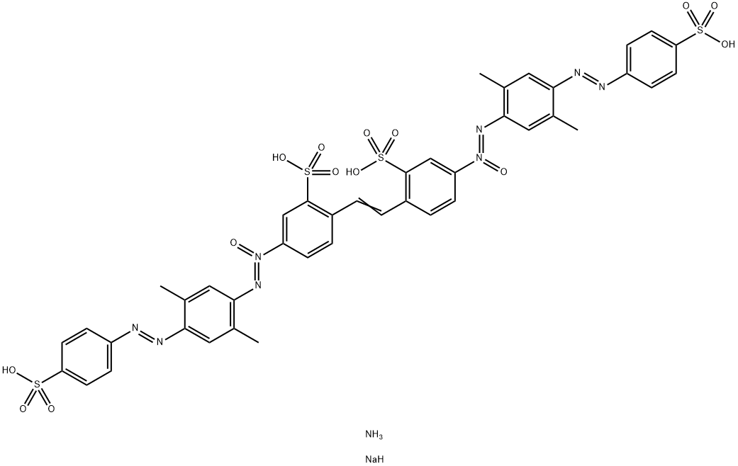 4,4'-bis[[2,5-dimethyl-4-[(4-sulphophenyl)azo]phenyl]-N,N,O-azoxy]stilbene-2,2'-disulphonic acid, ammonium sodium salt
