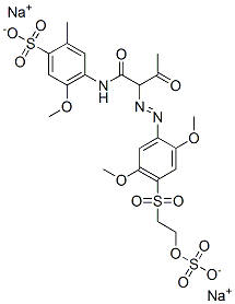 4-[2-[4-[2-(Sulfooxy)ethylsulfonyl]-2,5-dimethoxyphenylazo]-3-oxobutyrylamino]-5-methoxy-2-methylbenzenesulfonic acid disodium salt