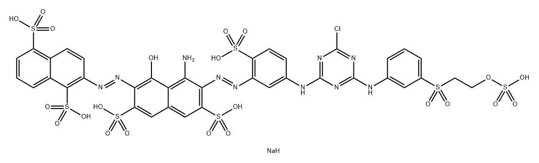 1,5-Naphthalenedisulfonic acid, 2-8-amino-7-5-4-chloro-6-3-2-(sulfooxy)ethylsulfonylphenylamino-1,3,5-triazin-2-ylamino-2-sulfophenylazo-1-hydroxy-3,6-disulfo-2-naphthalenylazo-, hexasodium salt