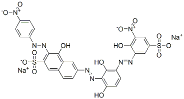 disodium 6-[[2,6-dihydroxy-3-[(2-hydroxy-3-nitro-5-sulphonatophenyl)azo]phenyl]azo]-4-hydroxy-3-[(4-nitrophenyl)azo]naphthalene-2-sulphonate
