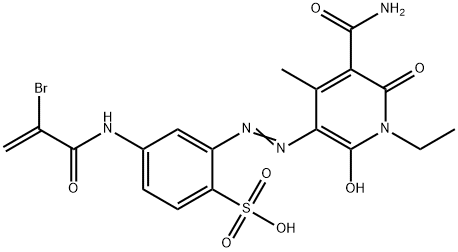 4-[(2-bromoacryloyl)amino]-2-[[5-carbamoyl-1-ethyl-1,6-dihydro-2-hydroxy-4-methyl-6-oxo-3-pyridyl]azo]benzenesulphonic acid