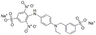 4-[4-[ethyl(m-sulphobenzyl)amino]anilino]-3,5-dinitrobenzenesulphonic acid, sodium salt