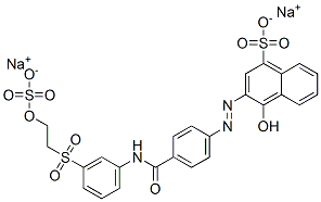4-hydroxy-3-[[4-[[[3-[[2-(sulphooxy)ethyl]sulphonyl]phenyl]amino]carbonyl]phenyl]azo]naphthalene-1-sulphonic acid, sodium salt