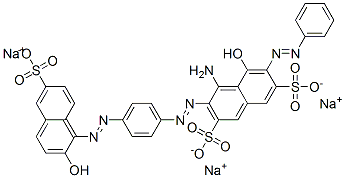 4-amino-5-hydroxy-3-[[4-[(2-hydroxy-6-sulpho-1-naphthyl)azo]phenyl]azo]-6-(phenylazo)naphthalene-2,7-disulphonic acid, sodium salt