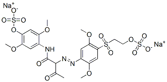 2-[[2,5-dimethoxy-4-[[2-(sulphooxy)ethyl]sulphonyl]phenyl]azo]-N-[2,5-dimethoxy-4-(sulphooxy)phenyl]-3-oxobutyramide, sodium salt