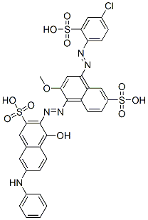 7-anilino-3-[[4-[(4-chloro-2-sulphophenyl)azo]-2-methoxy-6-sulphonaphthyl]azo]-4-hydroxynaphthalene-2-sulphonic acid