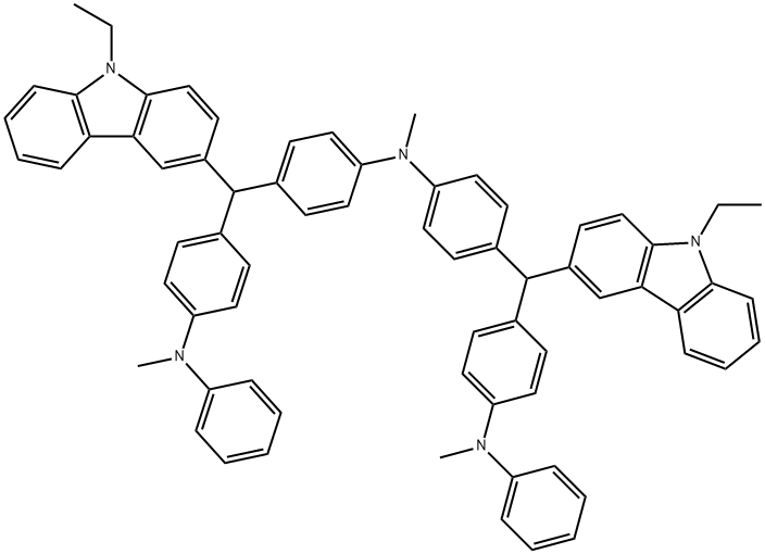 4-[(9-ethyl-9H-carbazol-3-yl)[4-(tolylamino)phenyl]methyl]-N-[4-[(9-ethyl-9H-carbazol-3-yl)[4-(tolylamino)phenyl]methyl]phenyl]-N-methylaniline