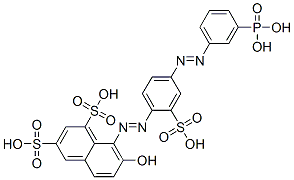 7-hydroxy-8-[[4-[(3-phosphonophenyl)azo]-2-sulphophenyl]azo]naphthalene-1,3-disulphonic acid