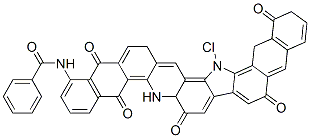 N-(17-chloro-6,7,10,15,16,21-hexahydro-5,7,10,15,21-pentaoxo-5H-naphtho[2,3-h]naphth[2',3':6,7]indolo[2,3-a]acridin-1-yl)benzamide