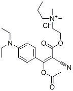 3-(acetoxy)propyl[2-[[2-cyano-3-[4-(diethylamino)phenyl]-1-oxoallyl]oxy]ethyl]dimethylammonium chloride