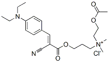 [2-(acetoxy)ethyl]-3-[[2-cyano-3-[4-(diethylamino)phenyl]-1-oxoallyl]oxy]propyldimethylammonium chloride