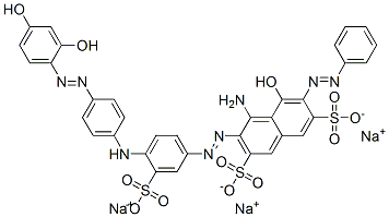trisodium 4-amino-3-[[4-[[4-[(2,4-dihydroxyphenyl)azo]phenyl]amino]-3-sulphonatophenyl]azo]-5-hydroxy-6-(phenylazo)naphthalene-2,7-disulphonate