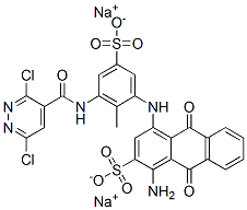 disodium 1-amino-4-[[3-[[(3,6-dichloro-4-pyridazinyl)carbonyl]amino]-2-methyl-5-sulphonatophenyl]amino]-9,10-dihydro-9,10-dioxoanthracene-2-sulphonate