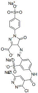 trisodium 4-[[4-[[(3,6-dichloropyridazin-4-yl)carbonyl]amino]-2-sulphonatophenyl]azo]-4,5-dihydro-5-oxo-1-(4-sulphonatophenyl)-1H-pyrazole-3-carboxylate