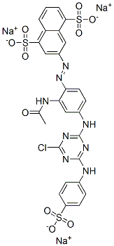 trisodium 3-[[2-(acetylamino)-4-[[4-chloro-6-[(4-sulphonatophenyl)amino]-1,3,5-triazin-2-yl]amino]phenyl]azo]naphthalene-1,5-disulphonate