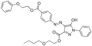 5-Hydroxy-4-[4-(2-phenoxyethoxycarbonyl)phenylazo]-1-phenyl-1H-pyrazole-3-carboxylic acid 2-butyloxyethyl ester