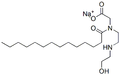 sodium N-[2-[[2-hydroxyethyl]amino]ethyl]-N-(1-oxotetradecyl)glycinate