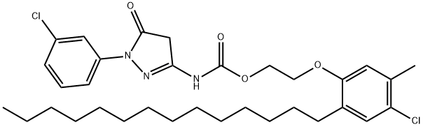 2-(4-chloro-5-methyl-2-tetradecylphenoxy)ethyl [1-(3-chlorophenyl)-4,5-dihydro-5-oxo-1H-pyrazol-3-yl]carbamate