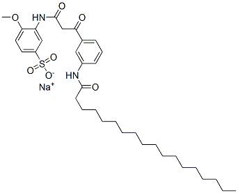 sodium 3-[[1,3-dioxo-3-[3-[(1-oxooctadecyl)amino]phenyl]propyl]amino]-4-methoxybenzenesulphonate