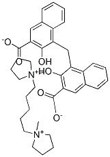 1,1'-(pentane-1,5-diyl)bis[1-methylpyrrolidinium] 4,4'-methylenebis[3-hydroxynaphthalene-2-carboxylate]