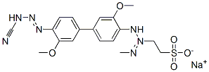 sodium 2-[3-[4'-(3-cyanotriazen-1-yl)-3,3'-dimethoxy[1,1'-biphenyl]-4-yl]-1-methyltriazen-2-yl]ethanesulphonate