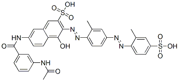 7-[[3-(acetylamino)benzoyl]amino]-4-hydroxy-3-[[2-methyl-4-[(2-methyl-4-sulphophenyl)azo]phenyl]azo]naphthalene-2-sulphonic acid