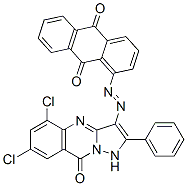 1-[(5,7-dichloro-1,9-dihydro-9-oxo-2-phenylpyrazolo[5,1-b]quinazolin-3-yl)azo]anthraquinone
