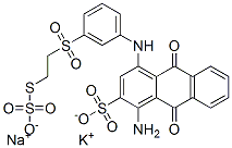 1-amino-9,10-dihydro-9,10-dioxo-4-[3-[[2-(sulphothio)ethyl]sulphonyl]anilino]anthracene-2-sulphonic acid, potassium sodium salt